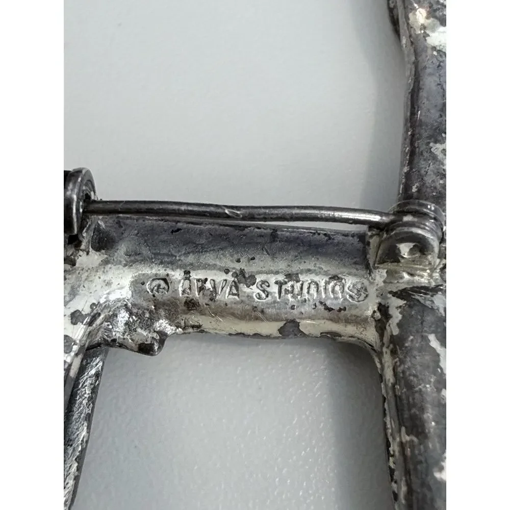 Vintage Alva Studio Silver Plated Pewter Llama Brooch Alpaca Pin Brooch
